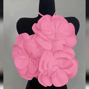 Pink Flower Halter Top NWOT